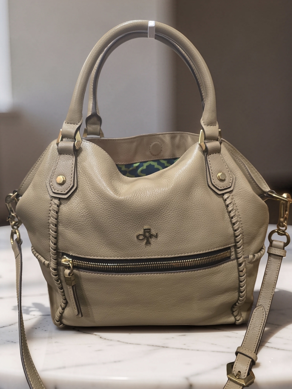 orYANY Drew Pebbled Leather Slouchy Satchel